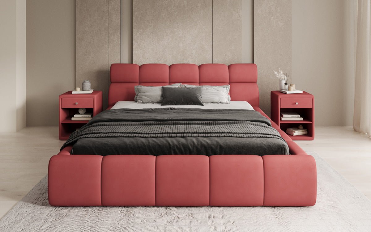 Designer Upholstered Bed Dallas Fabric with Storage