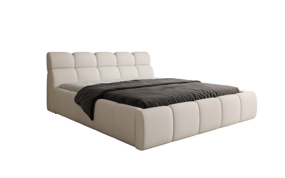 Designer Upholstered Bed Dallas Fabric with Storage