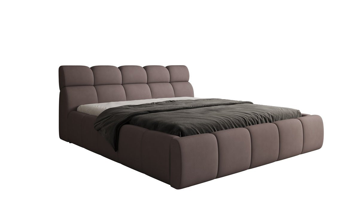 Designer Upholstered Bed Dallas Fabric with Storage