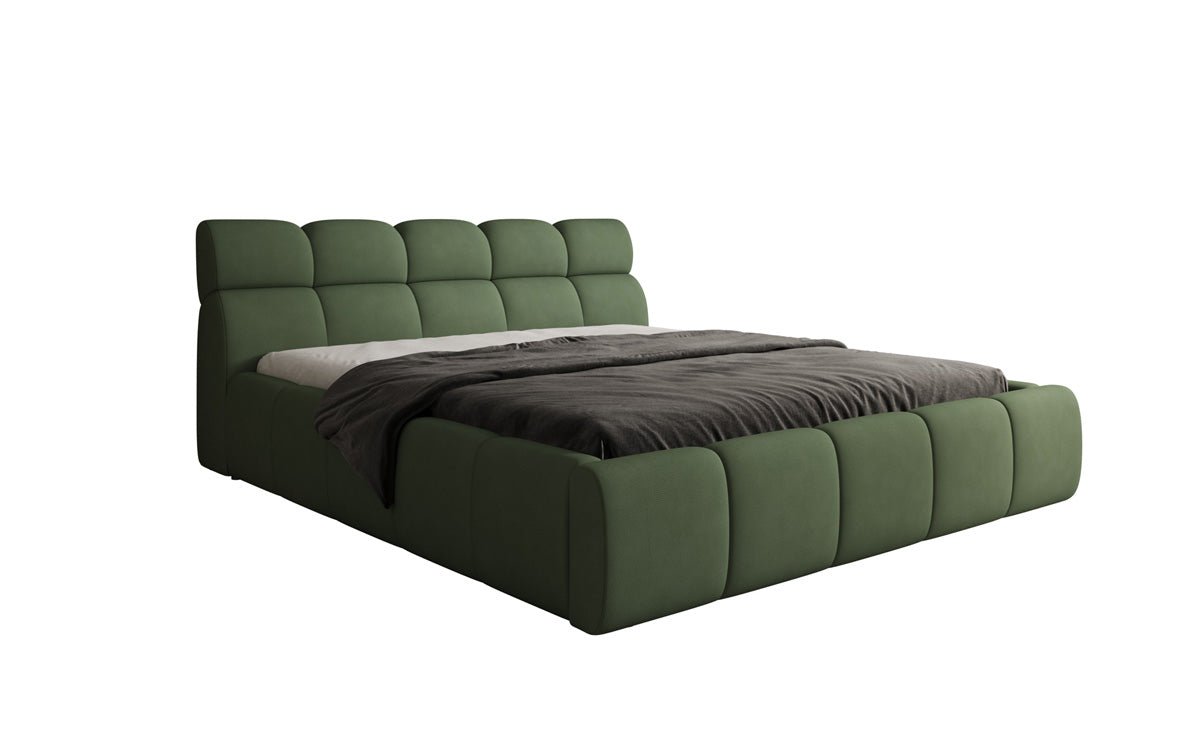 Designer Upholstered Bed Dallas Fabric with Storage