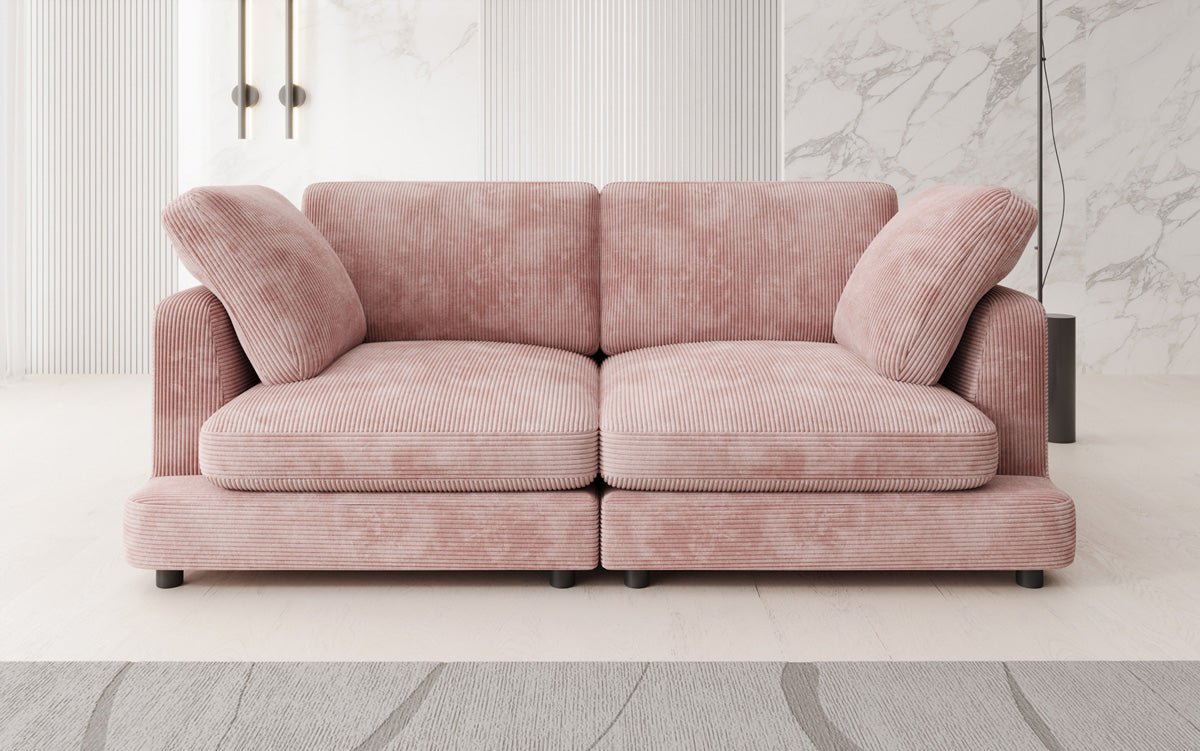 Designer 2 Seater Sofa Thalessa in Corduroy