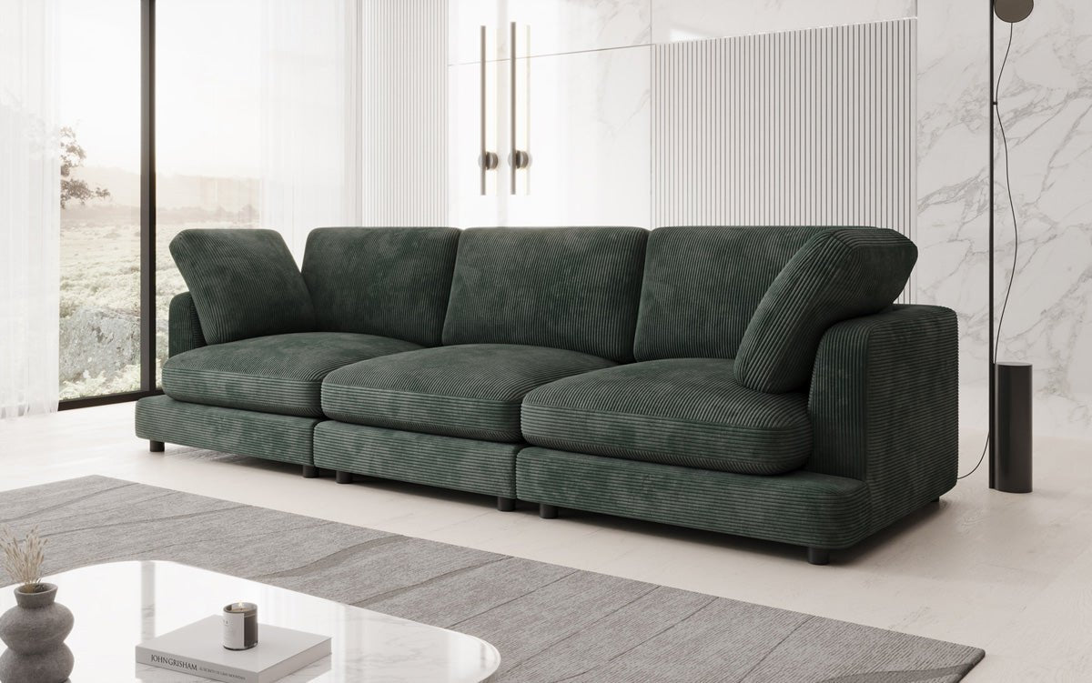 Designer 3 Seater Sofa Thalessa in Corduroy