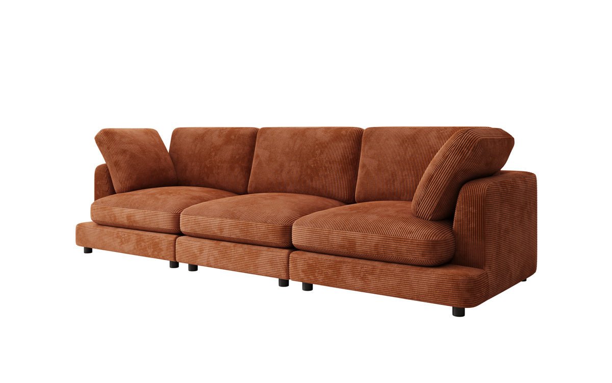 Designer 3 Seater Sofa Thalessa in Corduroy