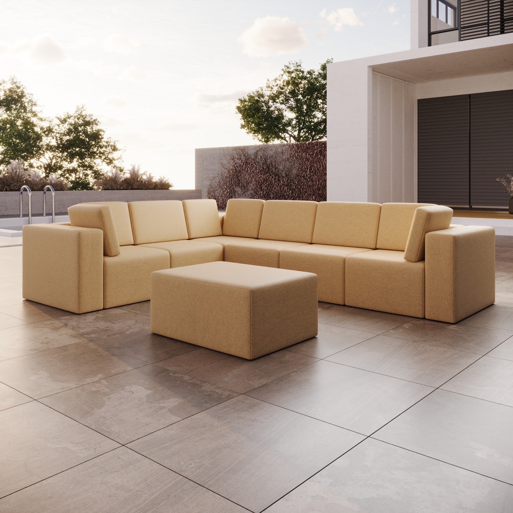 Bezug für Gartensofa Eden L Maxi mit Beistellhocker