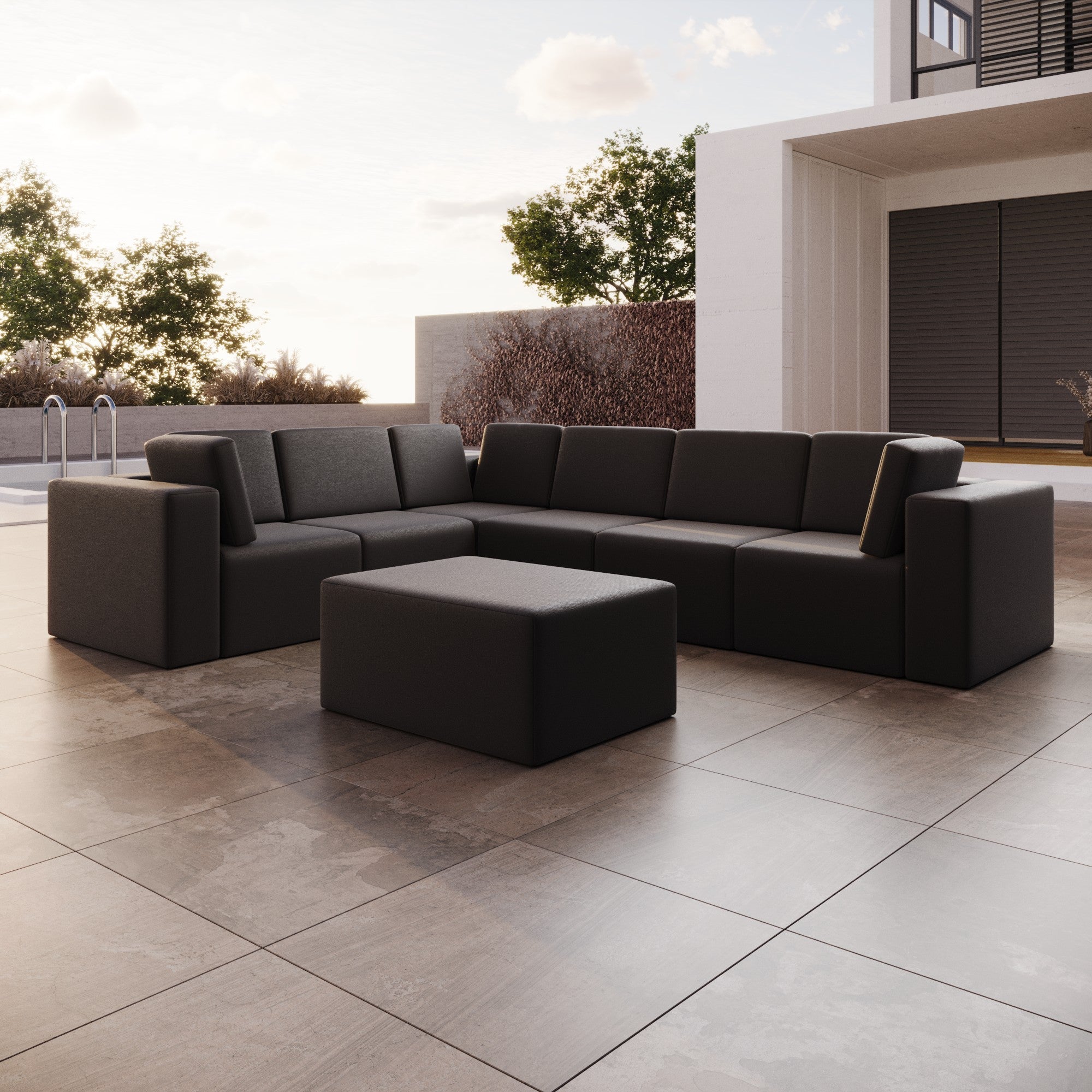 Bezug für Gartensofa Eden L Maxi mit Beistellhocker