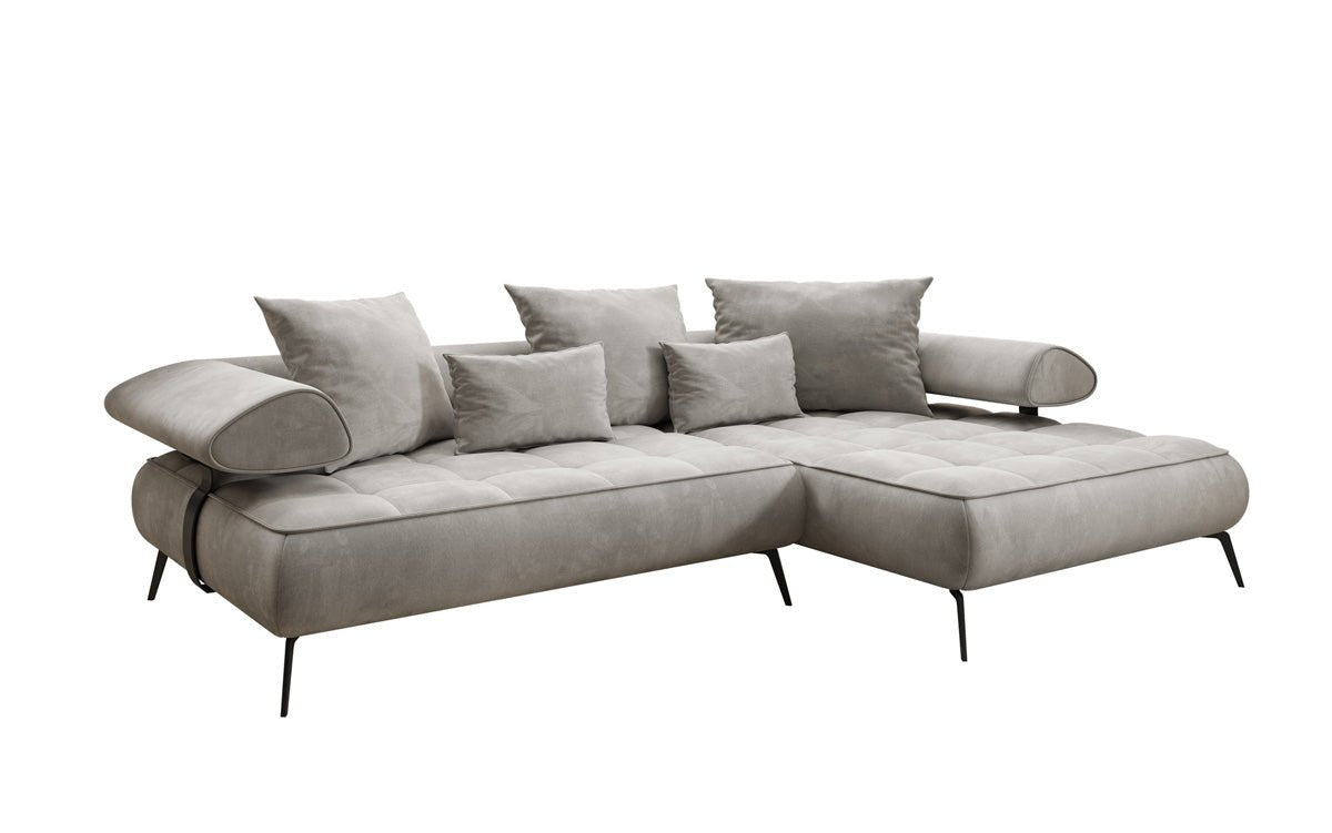 Designer Sofa Sydney L II velvet with electric sleeping function