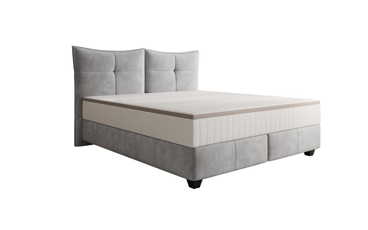 Box spring bed Veyora in velvet