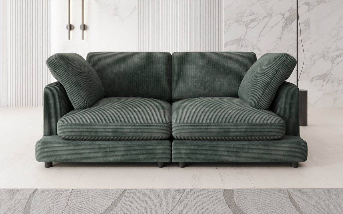 Designer 2 Seater Sofa Thalessa in Corduroy