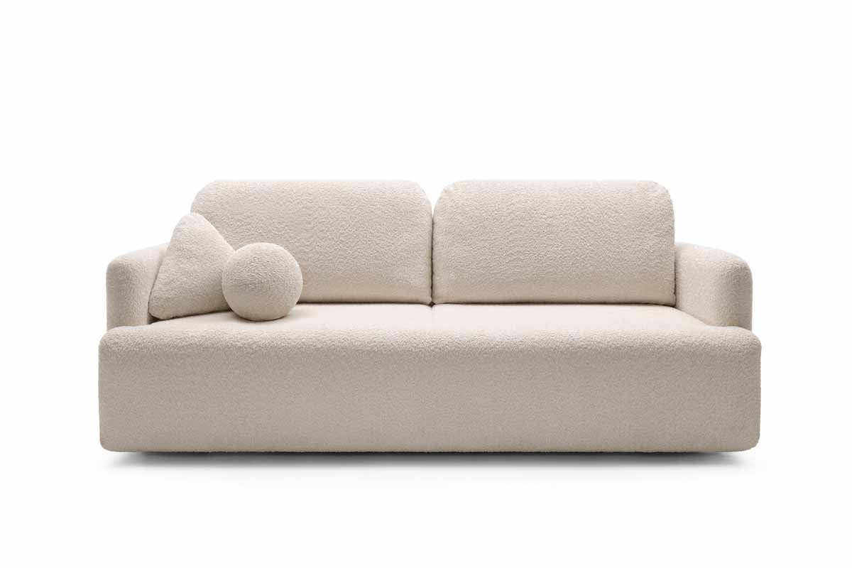 Designer Sofa Celiné Bouclé mit Schlaffunktion und Stauraum