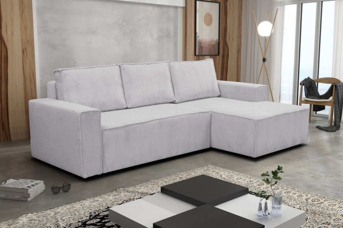 Designer Sofa Bern L mit Schlaffunktion und Stauraum - Luxusbetten24