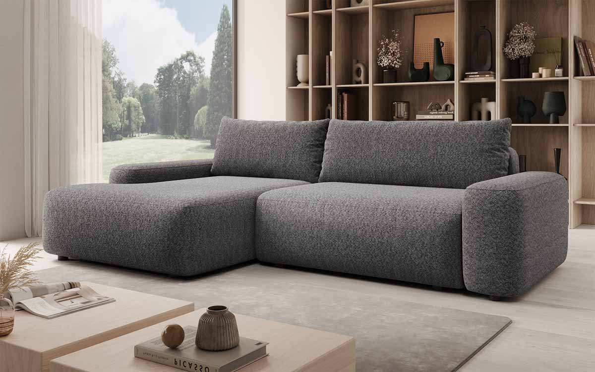 Designer Sofa Luma mit Stauraum und Schlaffunktion - Luxusbetten24