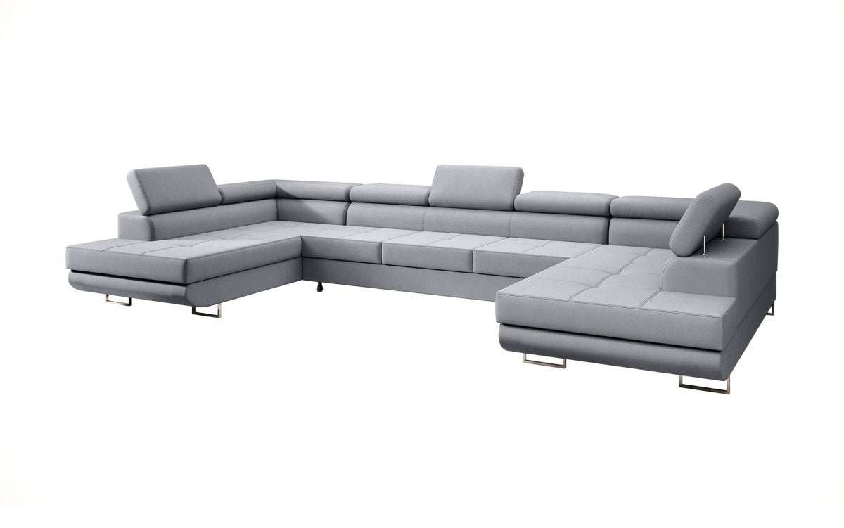 Designer Sofa Taormina mit Schlaf- und Klappfunktion (Samt) - Luxusbetten24