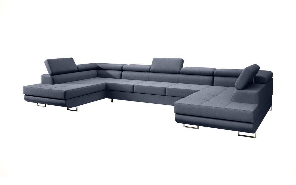 Designer Sofa Taormina mit Schlaf- und Klappfunktion (Samt) - Luxusbetten24