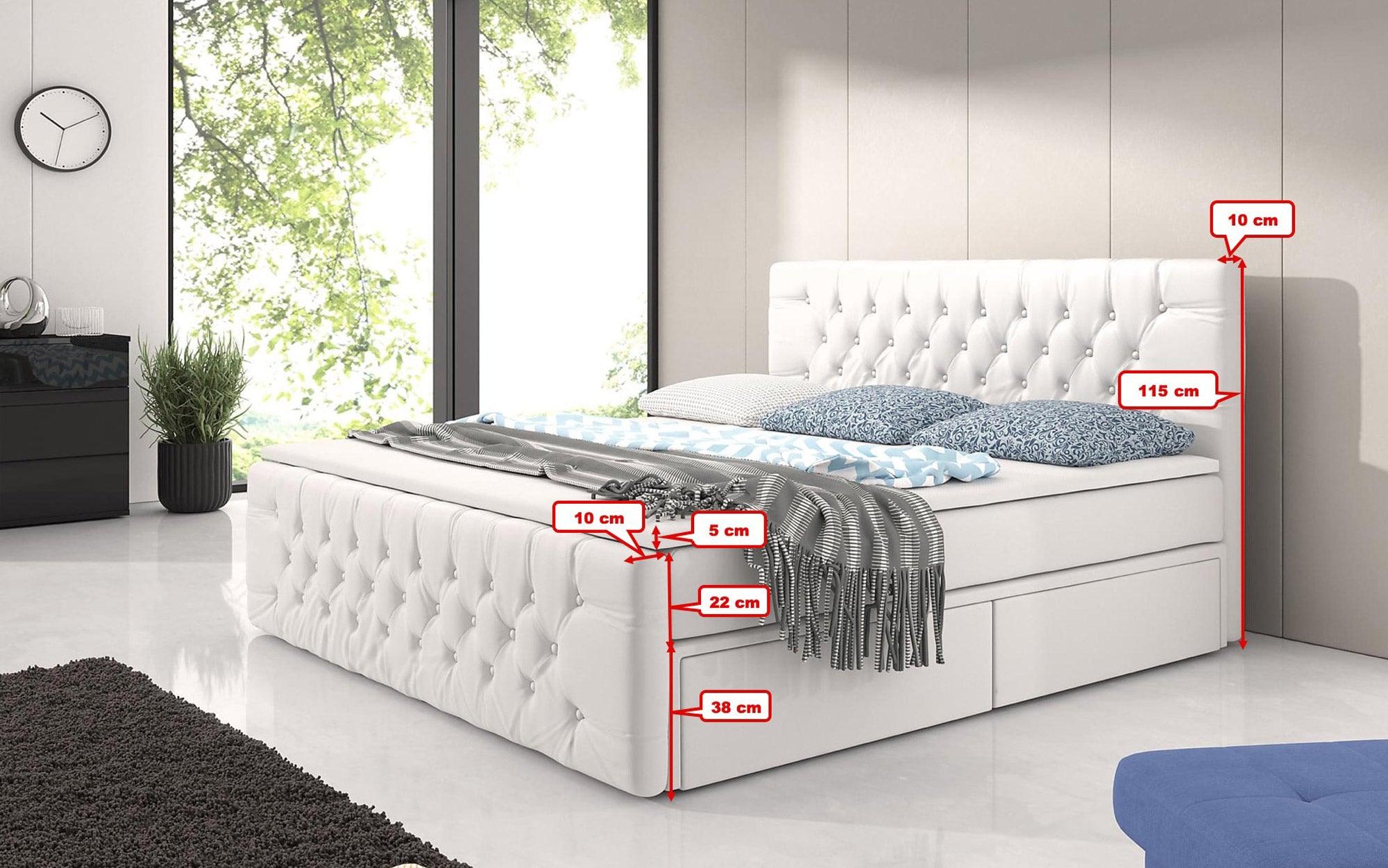 Boxspringbett Sognare mit Stauraum