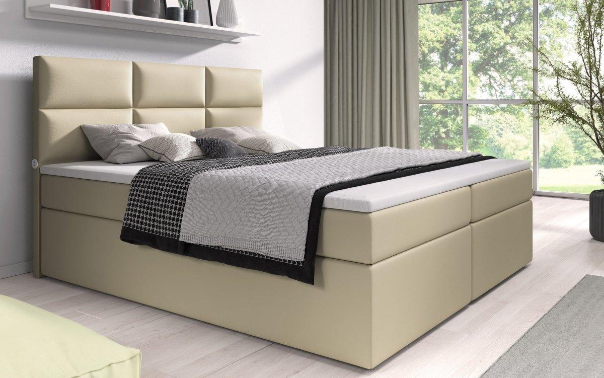 Boxspringbett Carre mit USB-Anschluss - Luxusbetten24