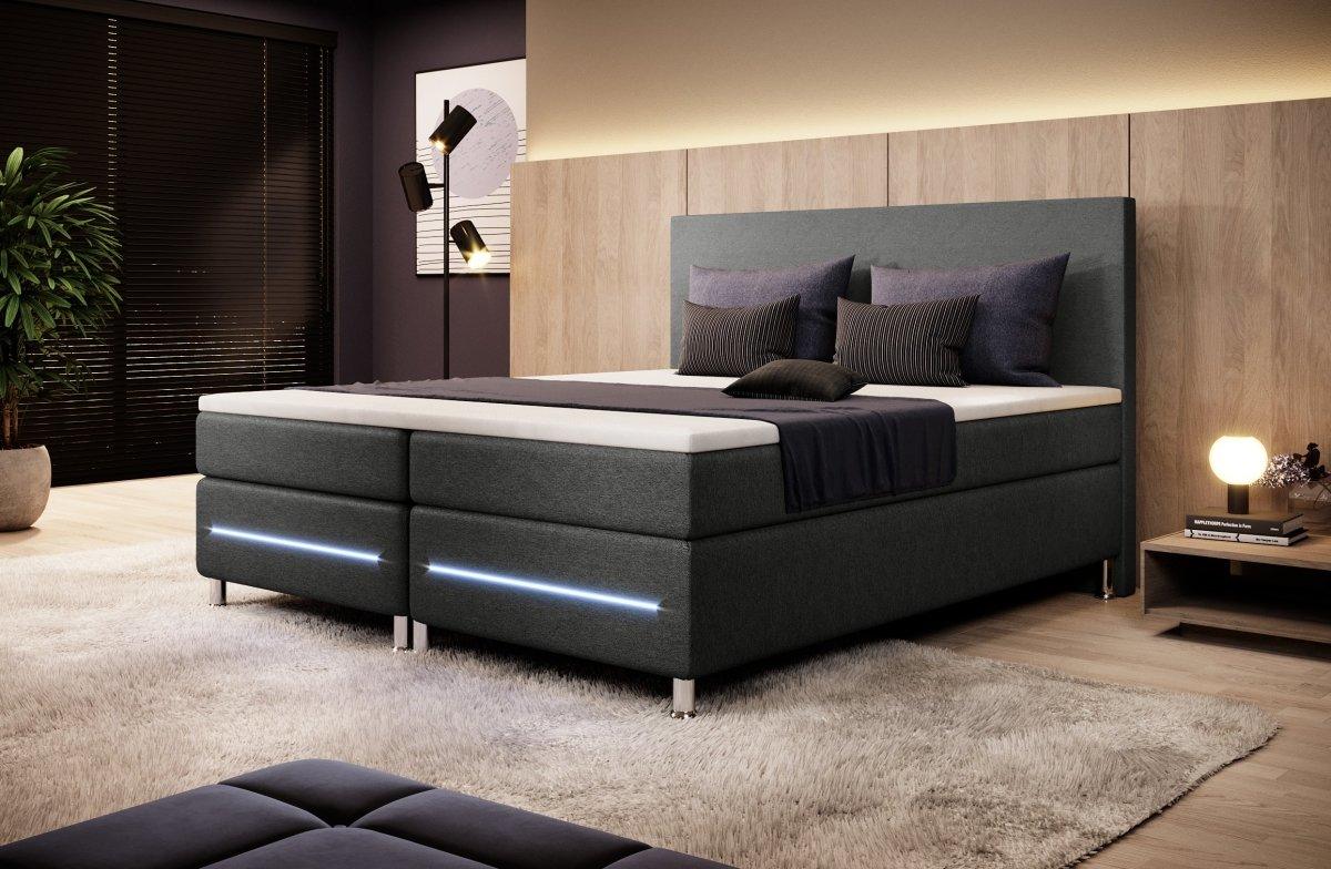 Boxspringbett Simple mit LED - Luxusbetten24