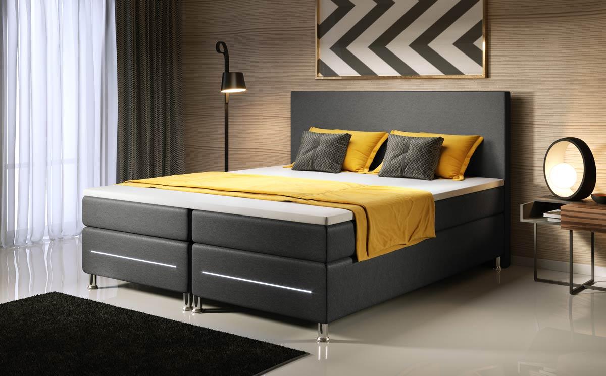 Boxspringbett Simple mit LED - Luxusbetten24