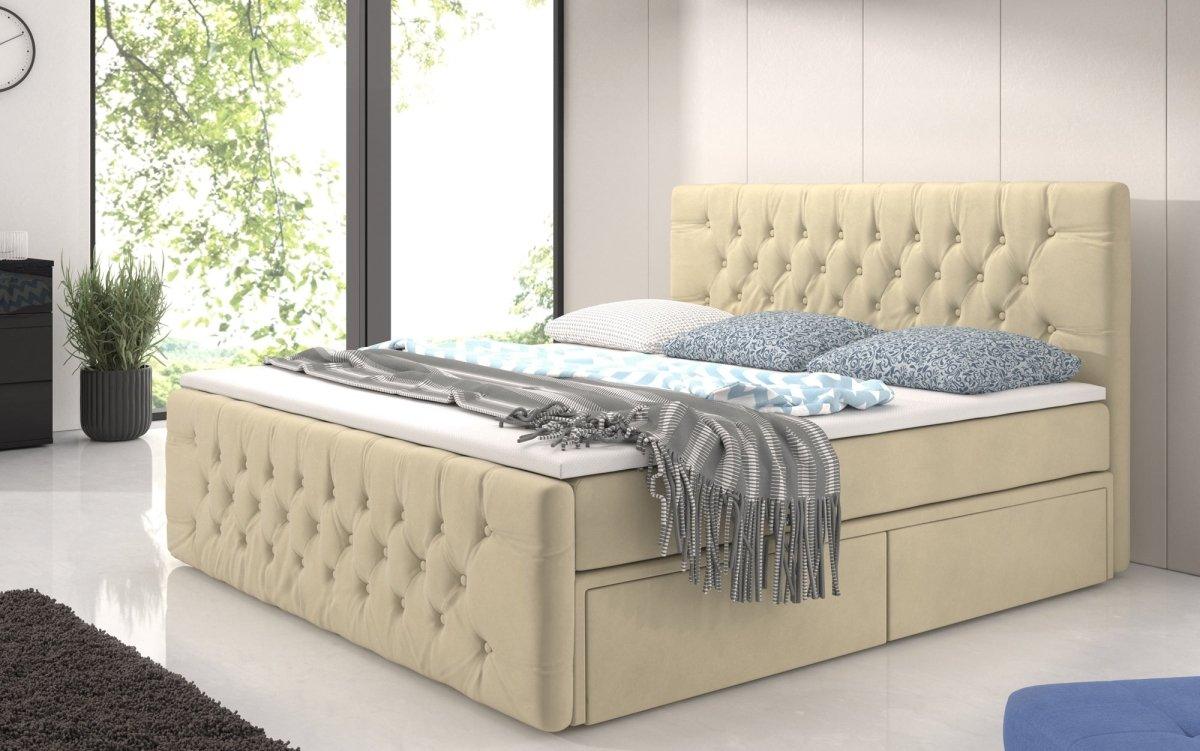 Boxspringbett Sognare mit Stauraum - Luxusbetten24