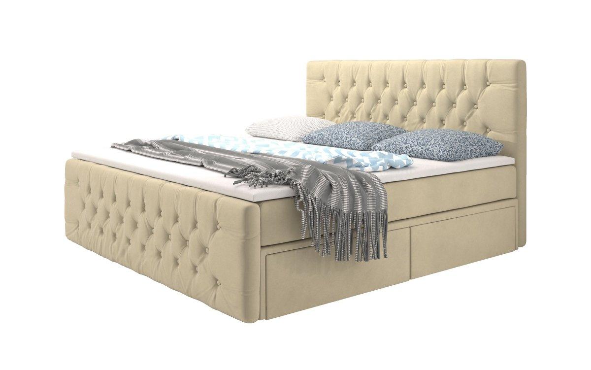 Boxspringbett Sognare mit Stauraum - Luxusbetten24