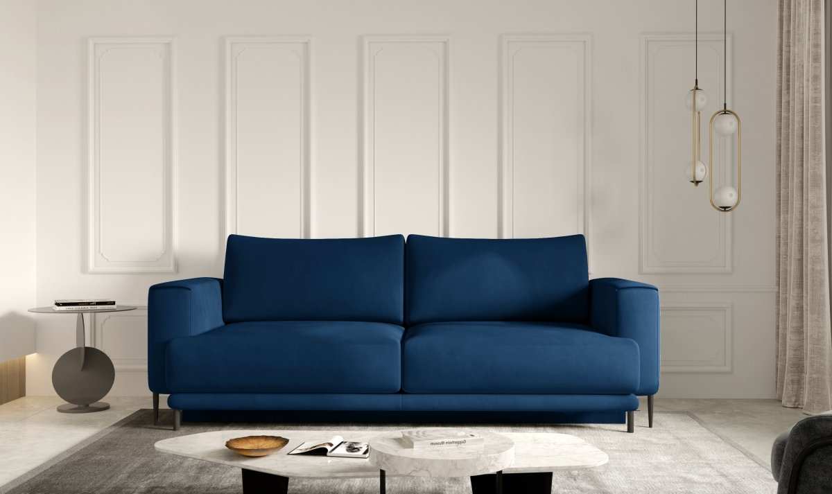 Designer 3er Sofa Diana mit Schlaffunktion und Stauraum - Luxusbetten24