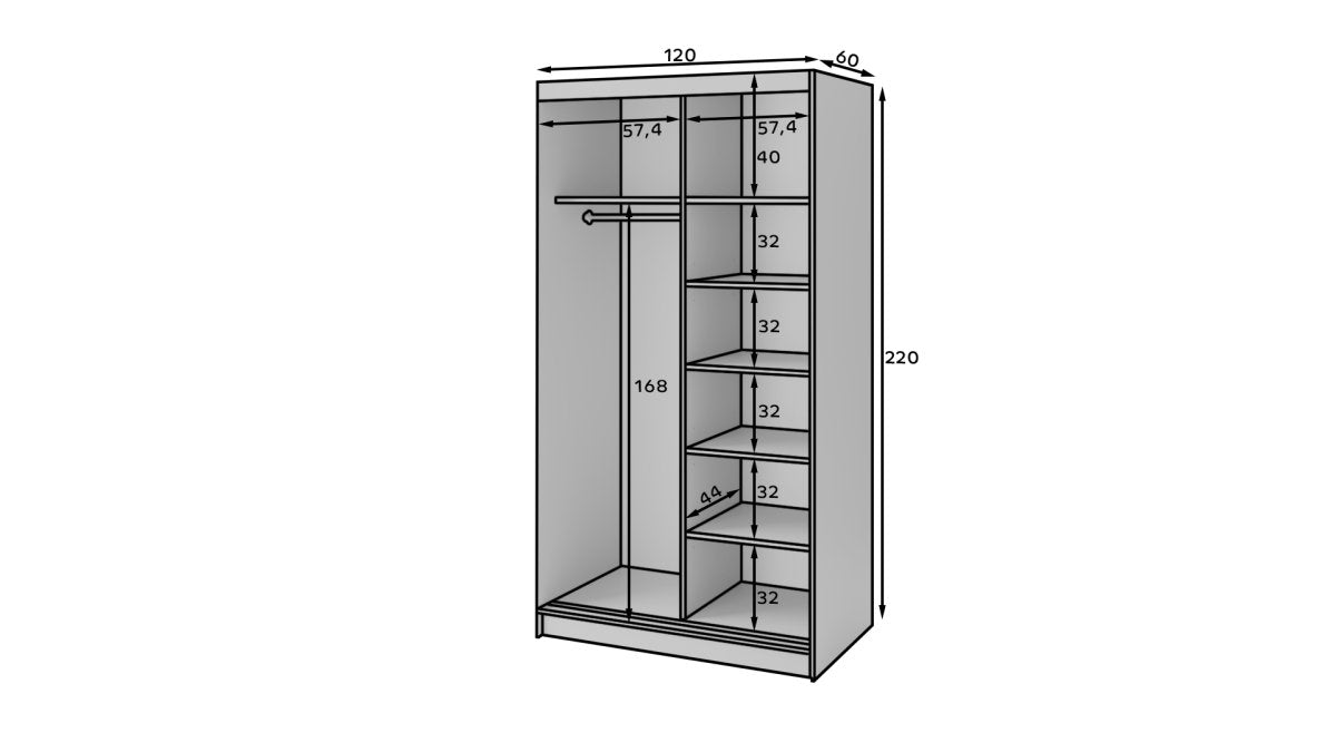 Designer Schrank Berina - Luxusbetten24