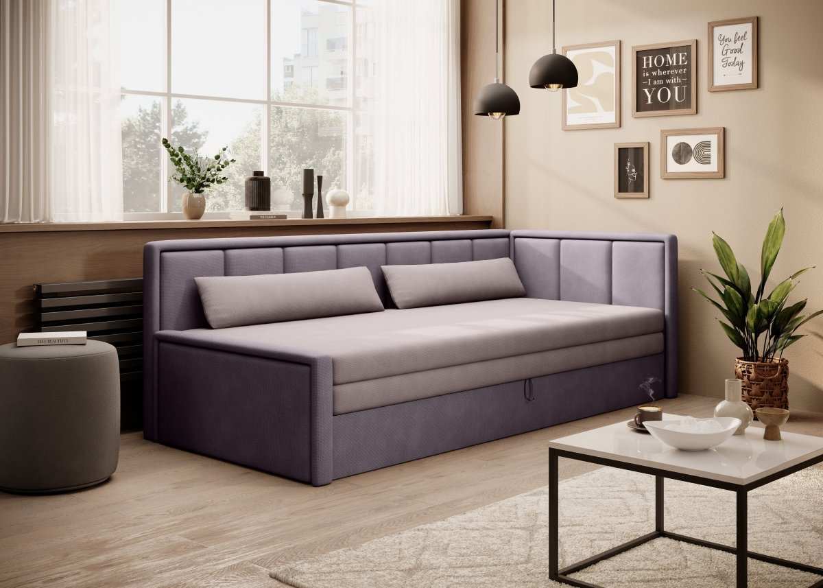 Designer Sofa Fellano mit Schlaffunktion und Stauraum - Luxusbetten24