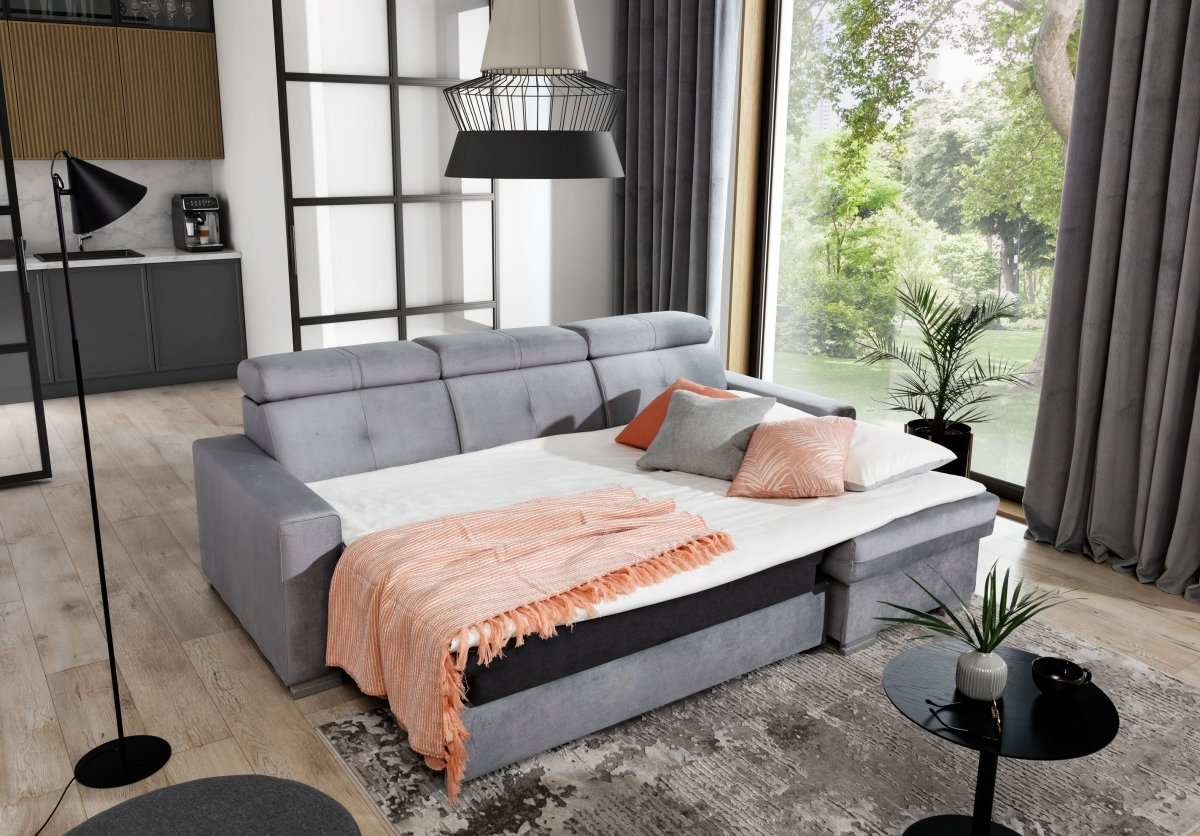 Designer Sofa Ferila mit Schlaf- und Klappfunktion - Luxusbetten24