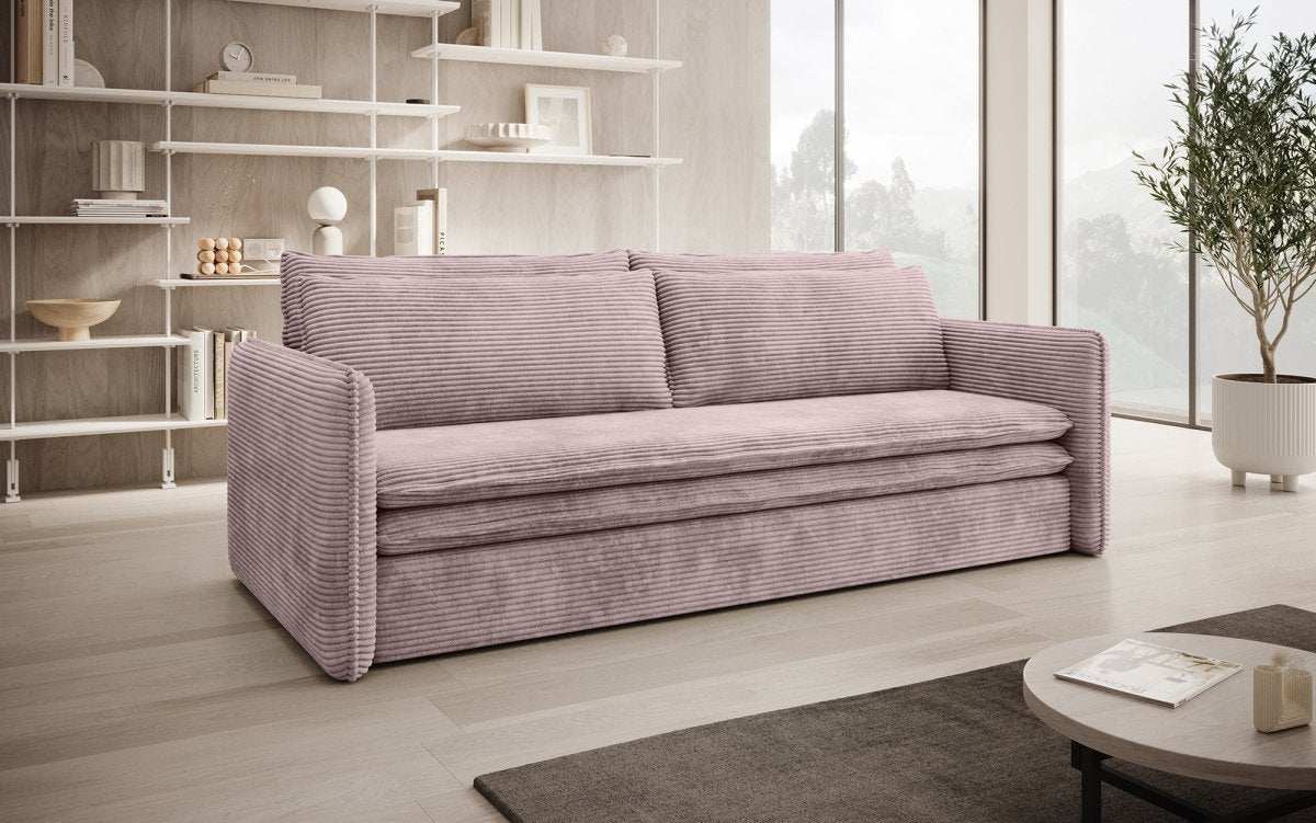 Designer Sofa Tilo Slim mit Schlaf- und Klappfunktion - Luxusbetten24