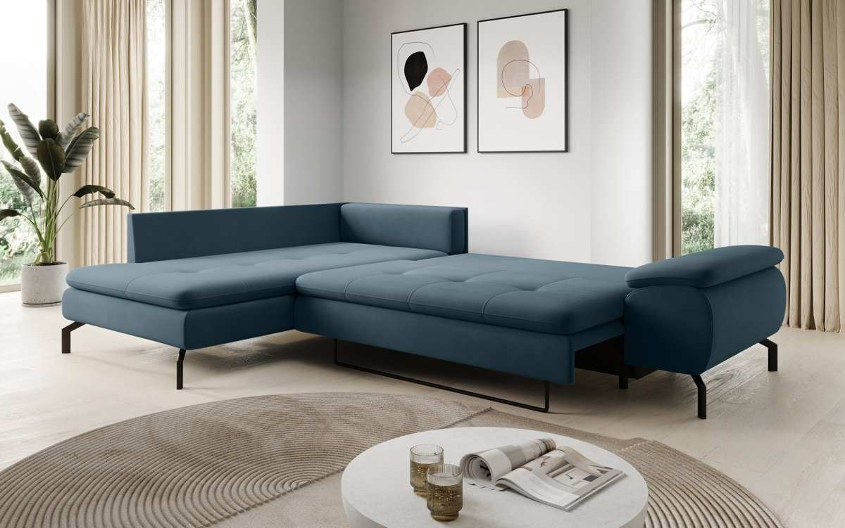 Designer Sofa Verila L mit Schlaf- und Klappfunktion - Luxusbetten24